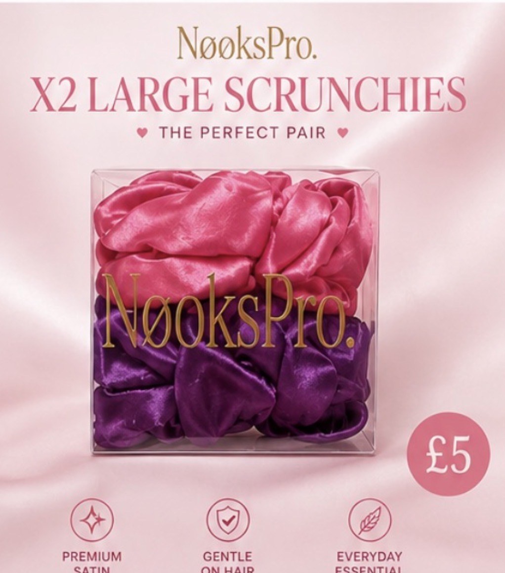 X2 Large Satin Scrunchies